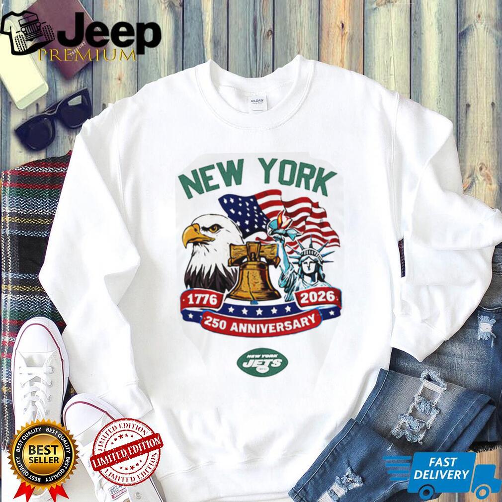 New York Jets Personalized America’s 250th Anniversary Patriotic V Neck T Shirt