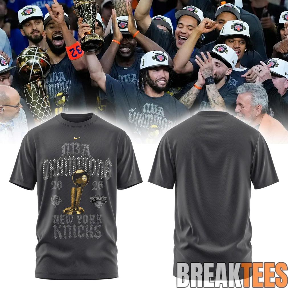 New York Knick 2026 NBA Champions ‘New York Forever’ Grey Shirt