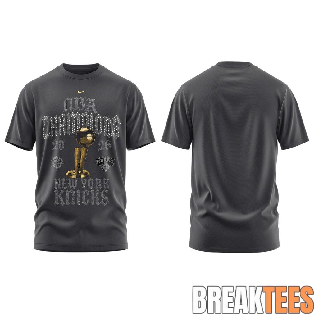 New York Knick 2026 NBA Champions ‘New York Forever’ Grey Shirt