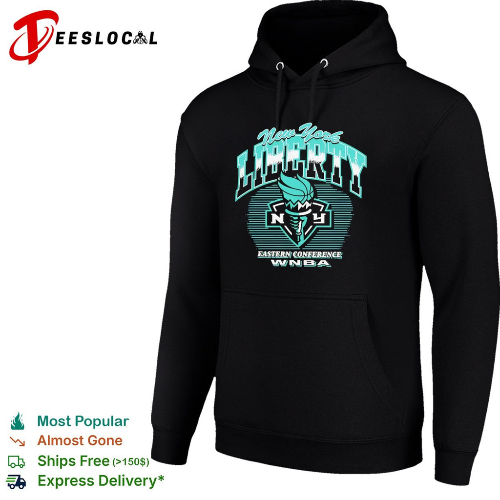 New York Liberty Eastern Conference WNBA torch and basketball logo shirt