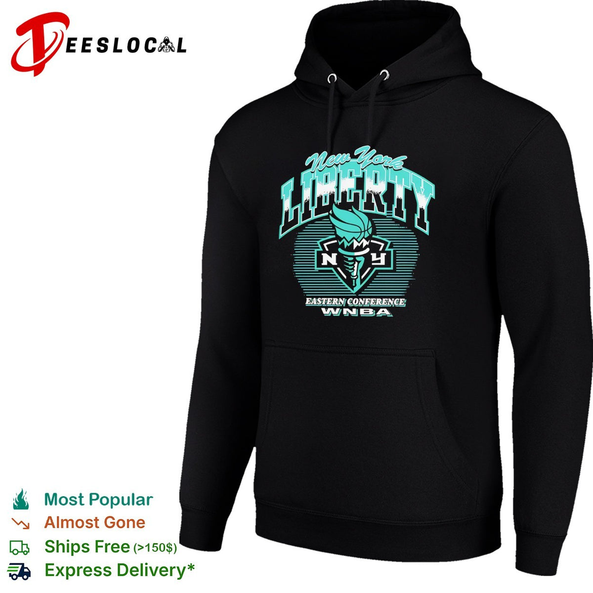 New York Liberty Eastern Conference WNBA torch and basketball logo shirt