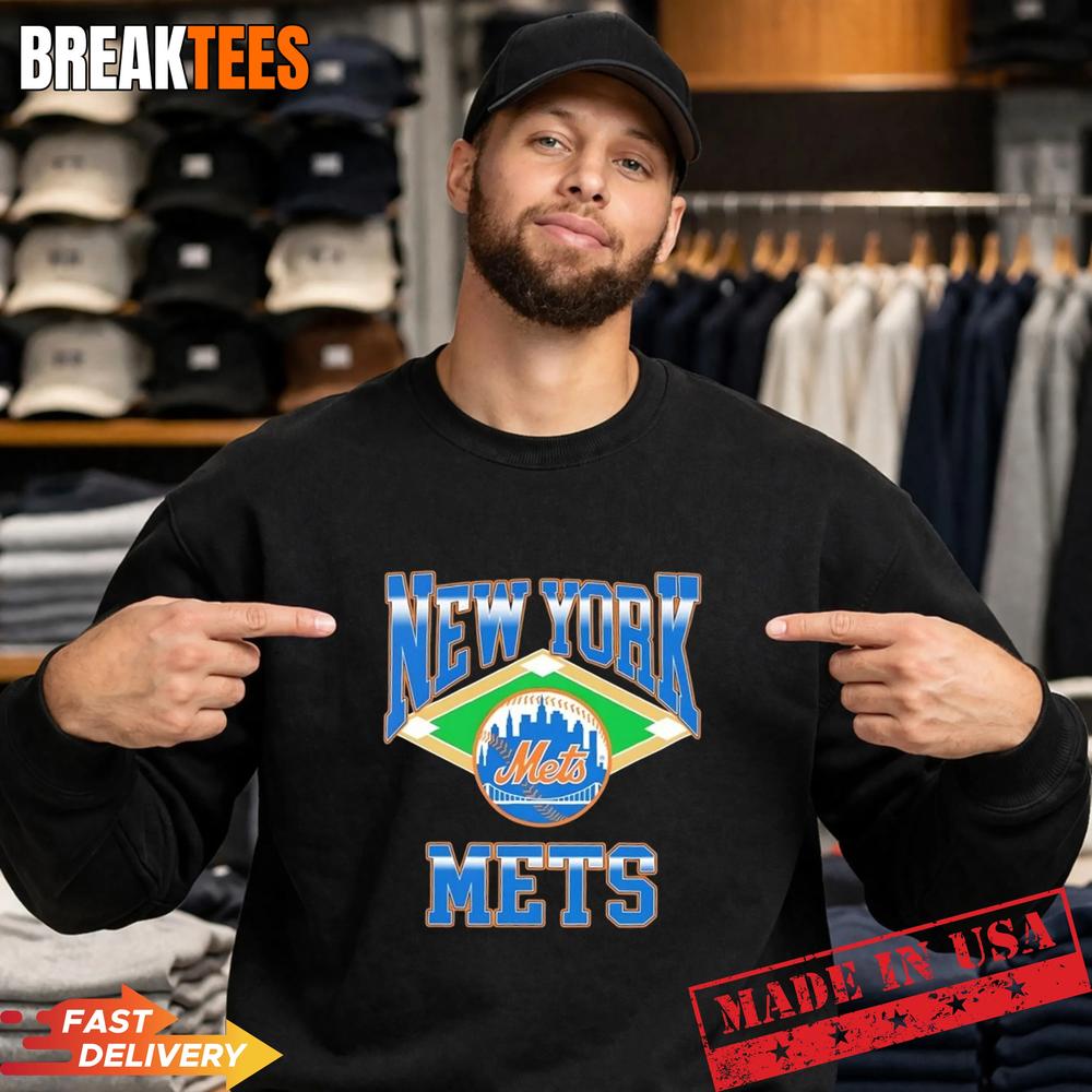 New York Mets Baseball Retro Diamond T-Shirt