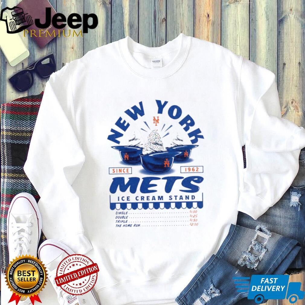 New York Mets Ice Cream Stand Retro Baseball Logo T Shirt