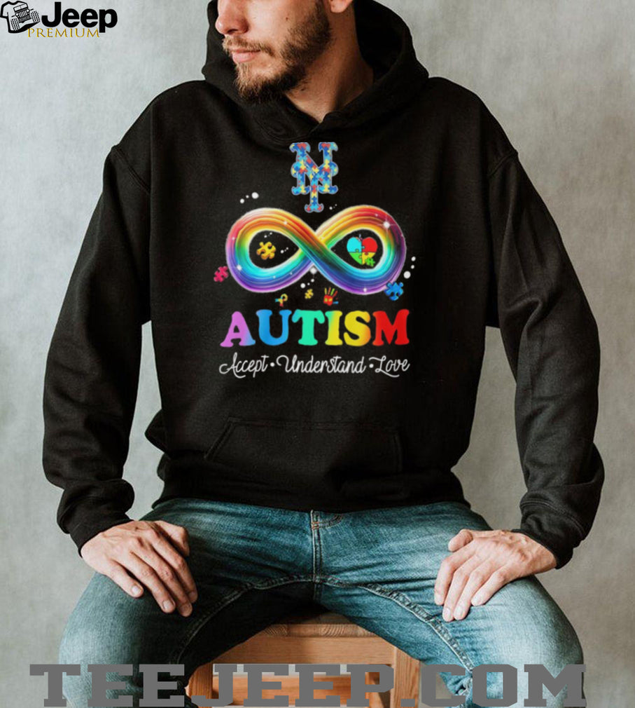 New York Mets NY Autism Awareness Accept Understand Love Rainbow T Shirt