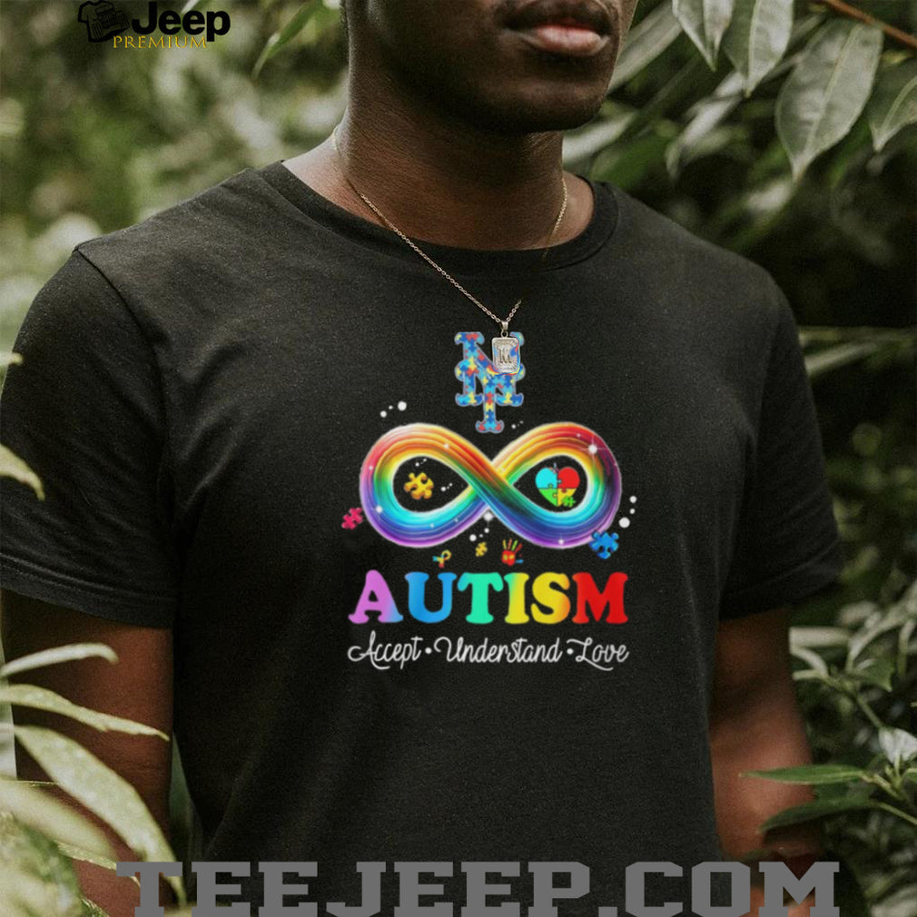 New York Mets NY Autism Awareness Accept Understand Love Rainbow T Shirt