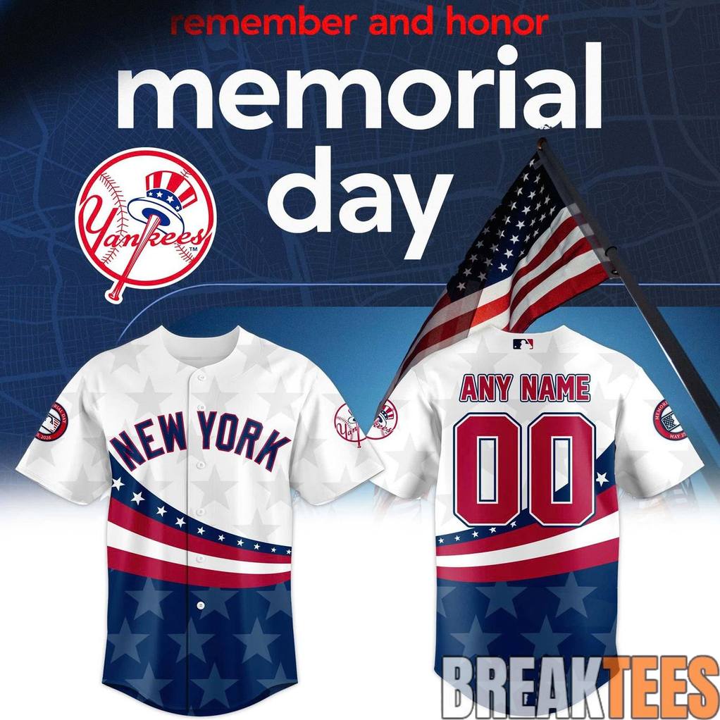 New York Yankees 2026 Memorial Day Custom Baseball Jersey