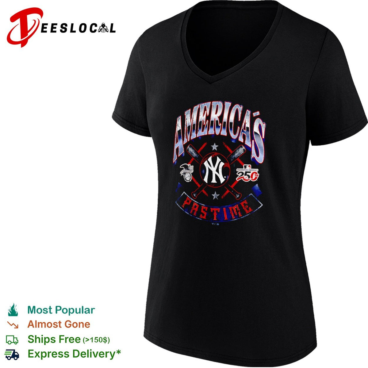 New York Yankees America’s Pasttime Celebrating America’s 250th MLB shirt