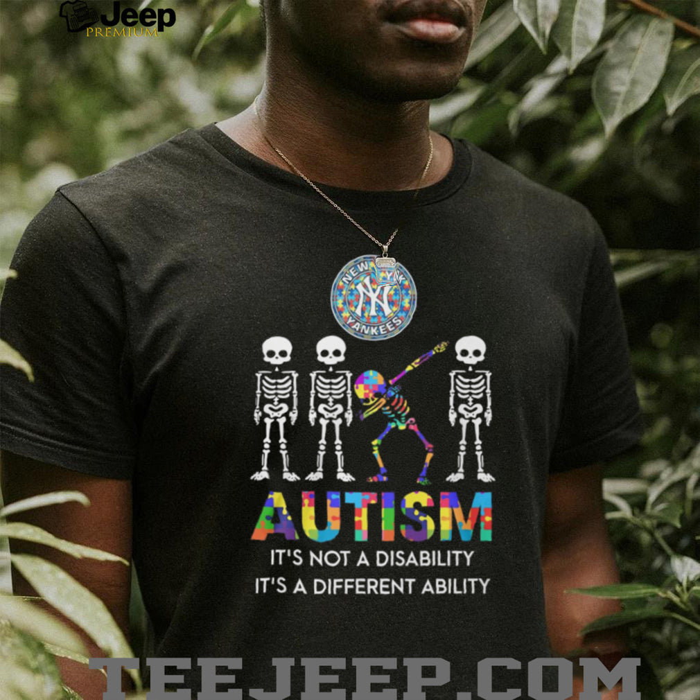 New York Yankees Autism Awareness Skeletons Different Ability T Shirt