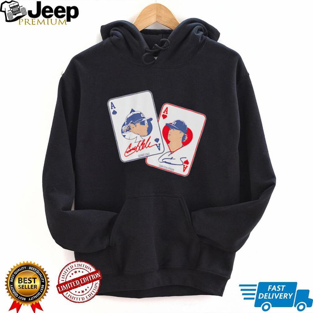 New York Yankees Gerrit Cole and Cam Schlittler Pocket Aces shirt