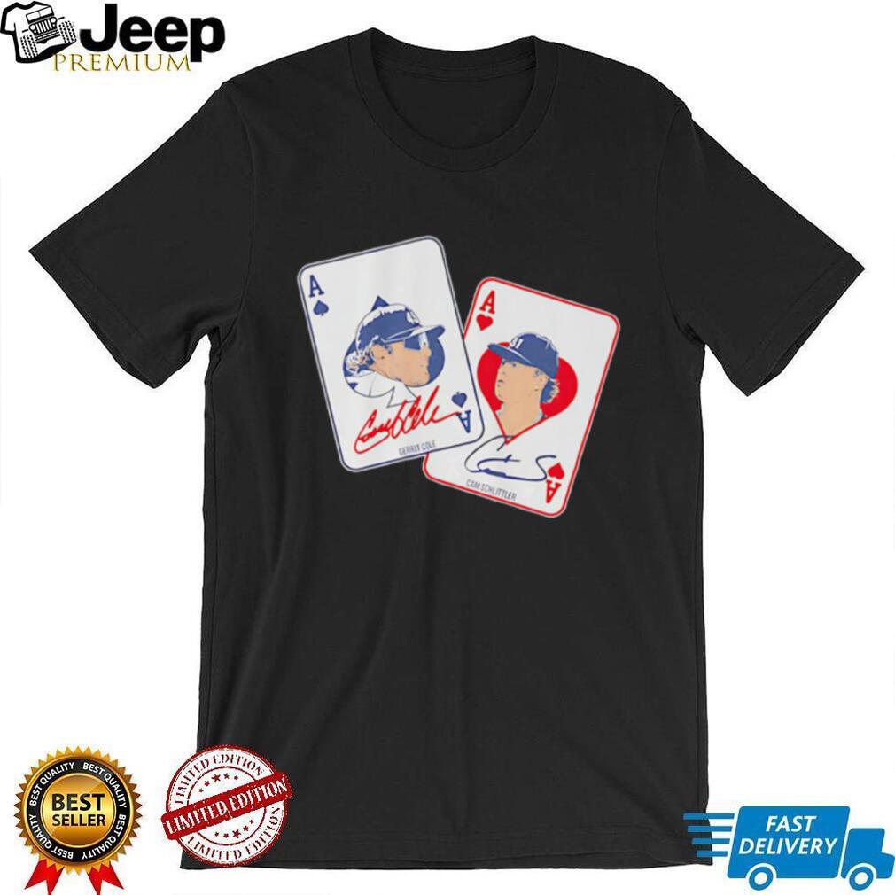 New York Yankees Gerrit Cole and Cam Schlittler Pocket Aces shirt