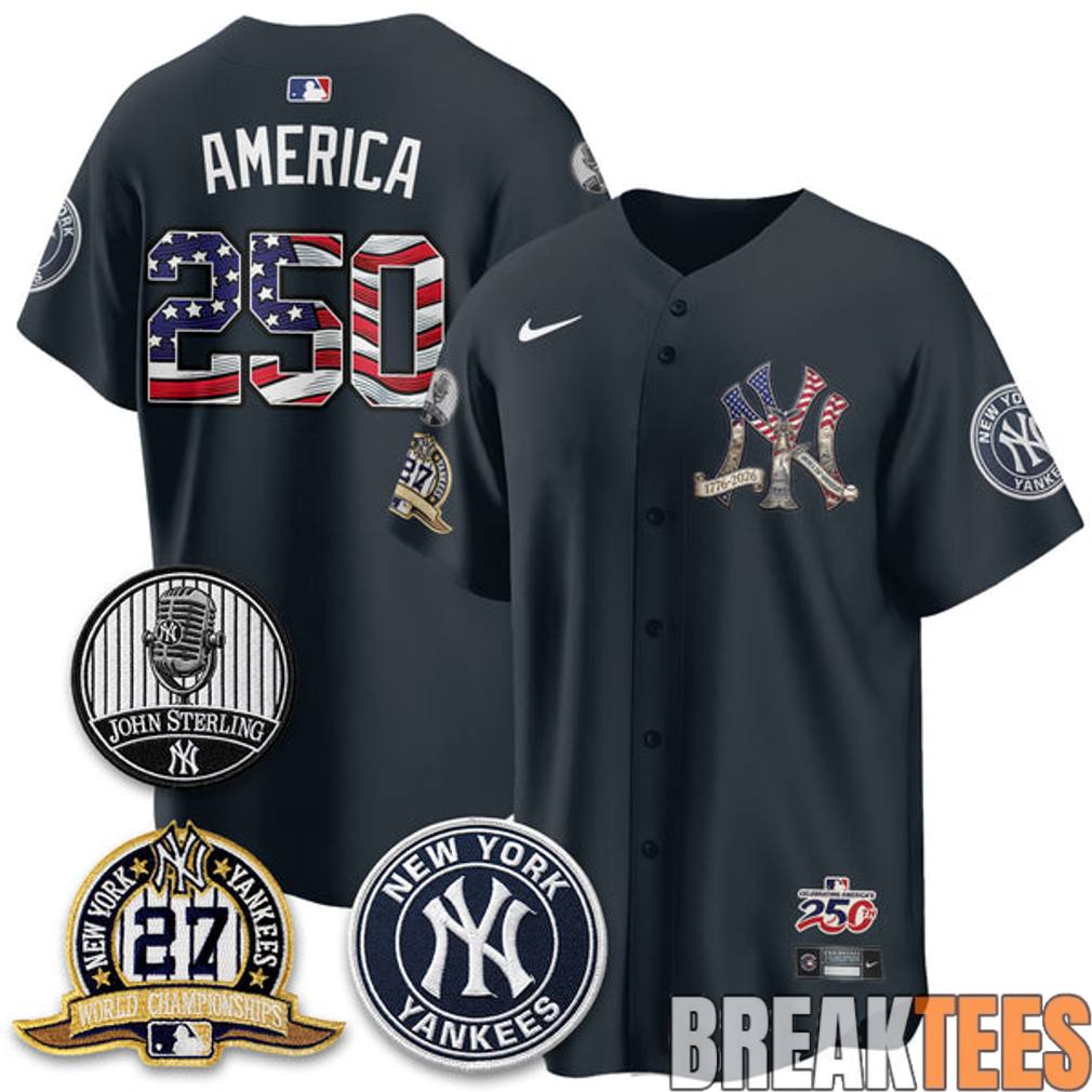 New York Yankees Independence Day 250 Years USA Special Baseball Jersey