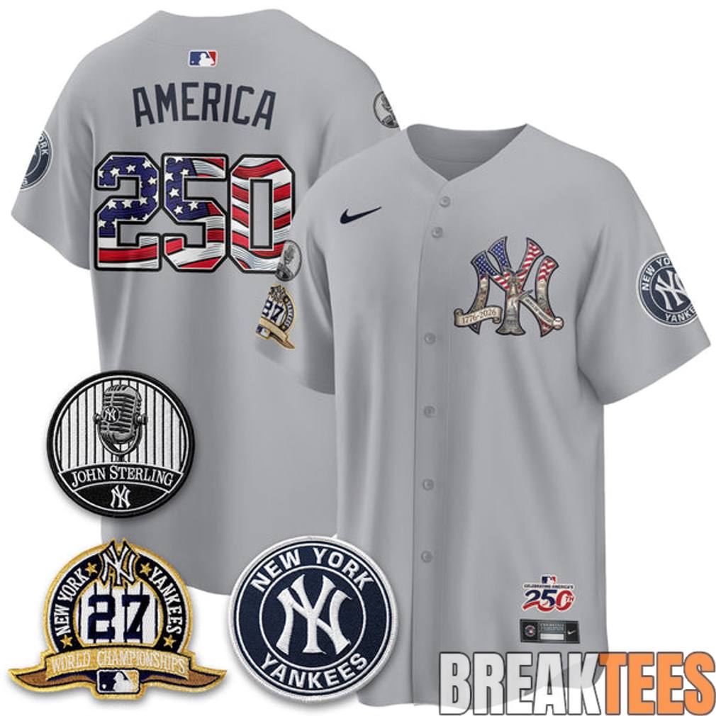 New York Yankees Independence Day 250 Years USA Special Baseball Jersey