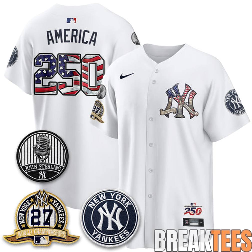 New York Yankees Independence Day 250 Years USA Special Baseball Jersey