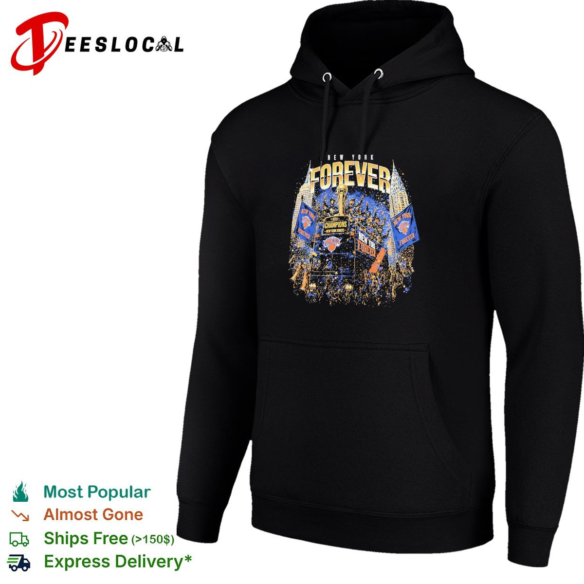 New York forever Knicks champions skyline night fireworks graphic shirt