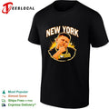 New York kid with chain B Dubs mascot graphic shirt