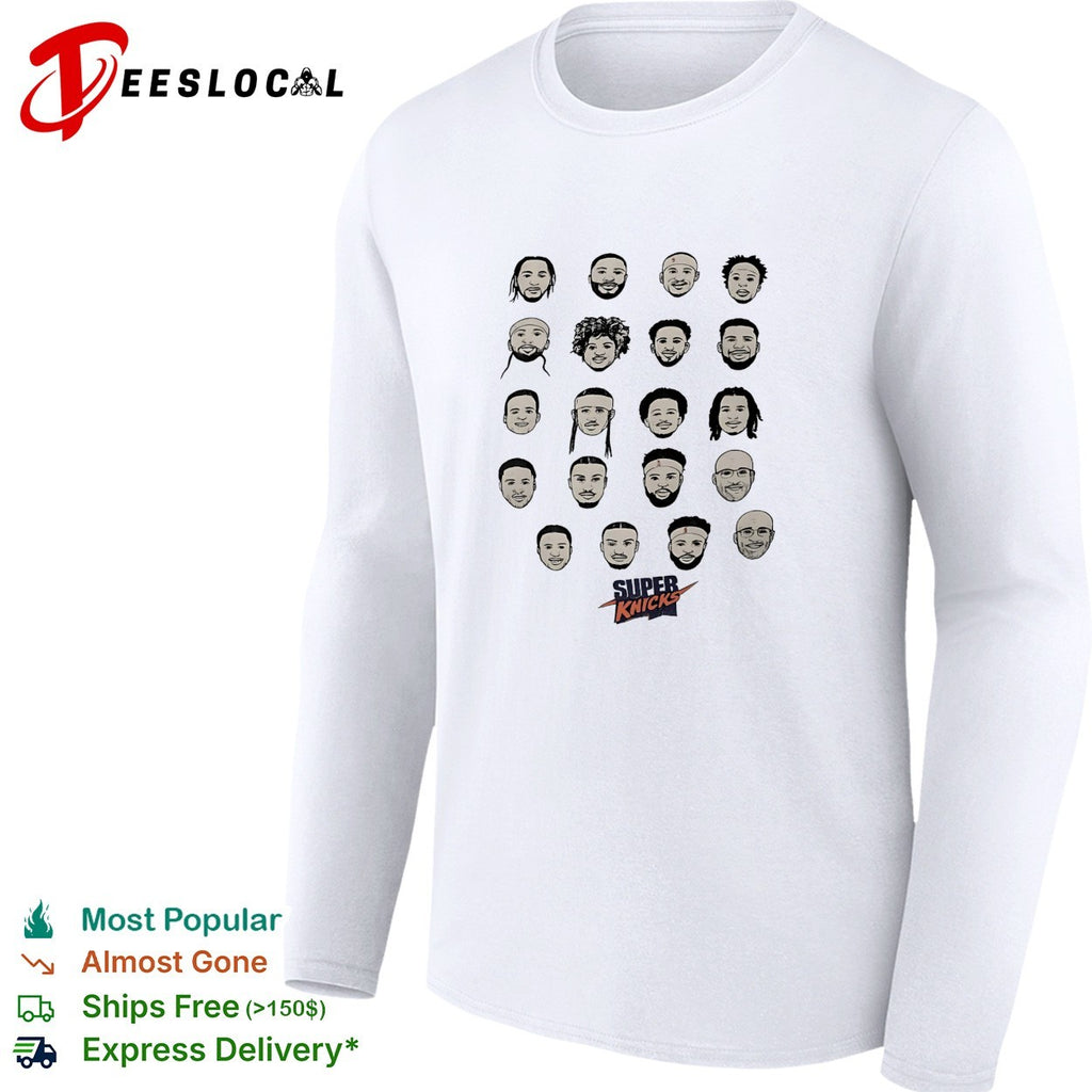New York super Knicks full team faces caricature shirt