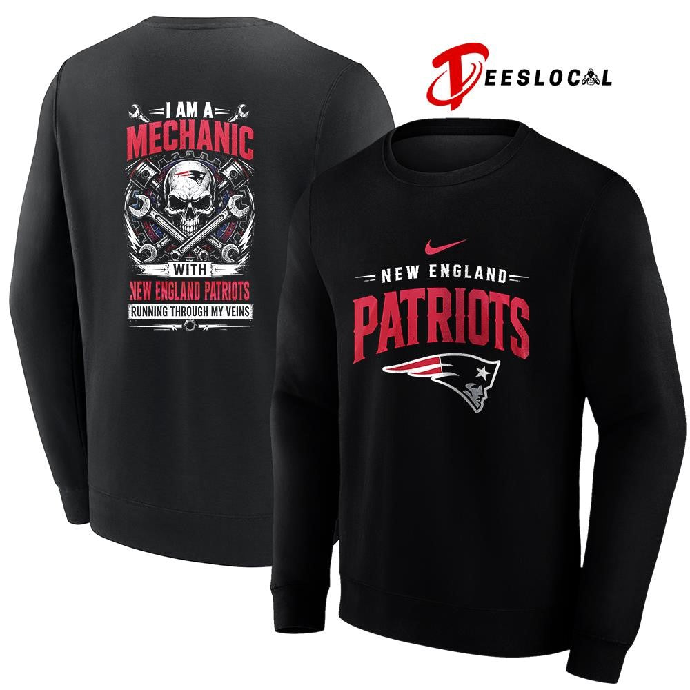 NewEnglandPatriotsIamamechanicrunningthroughmyveinsskeletonshirt