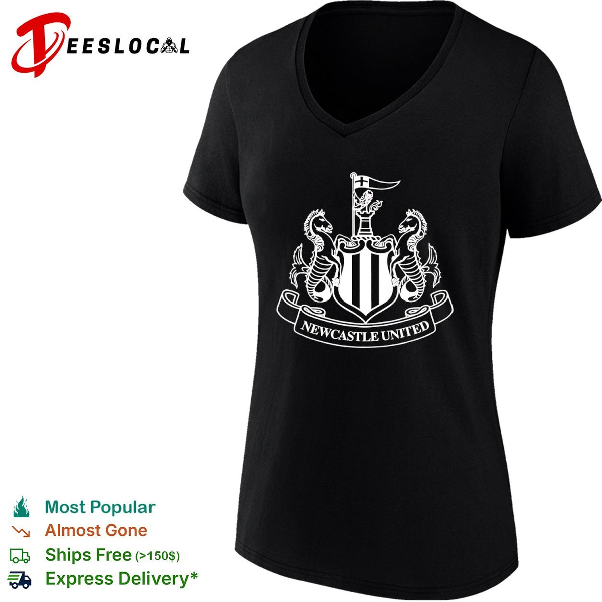 Newcastle United Football Club Official Crest Logo shirt