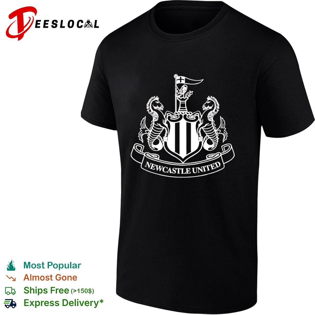 Newcastle United Football Club Official Crest Logo shirt