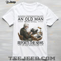 News Reporter Journalist Old Man Writing Career Retirement Shirt