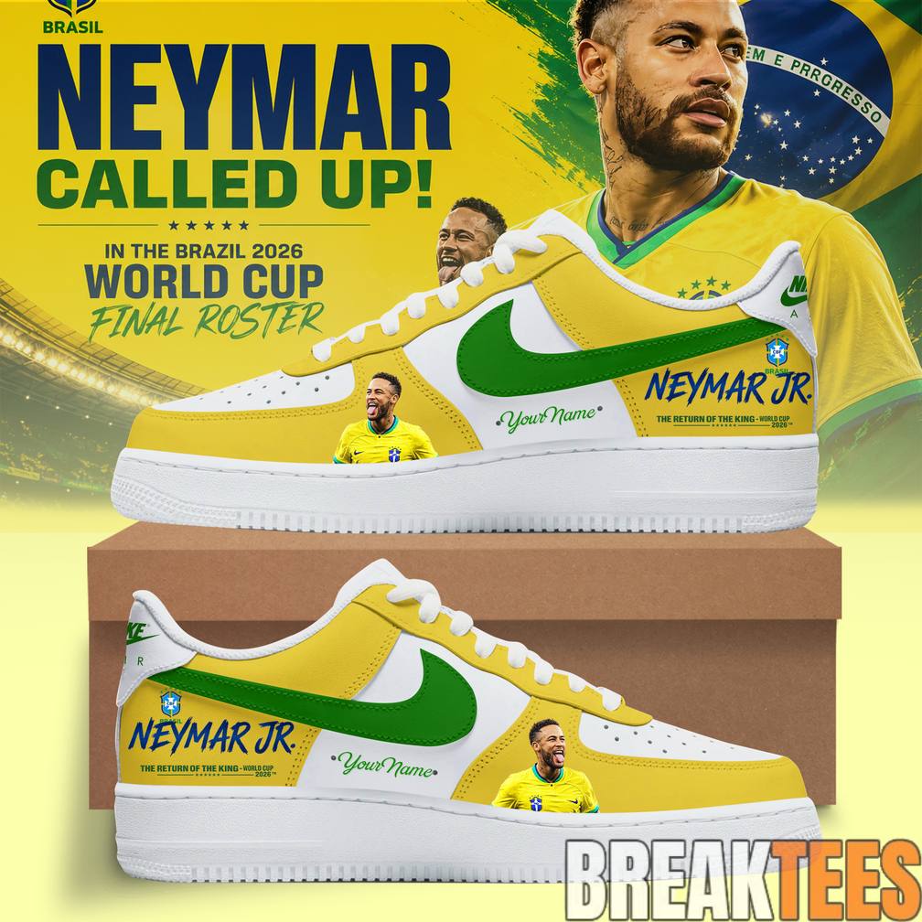Neymar Is Back – Brazil National Team World Cup 2026 Custom Air Force 1 Shoes