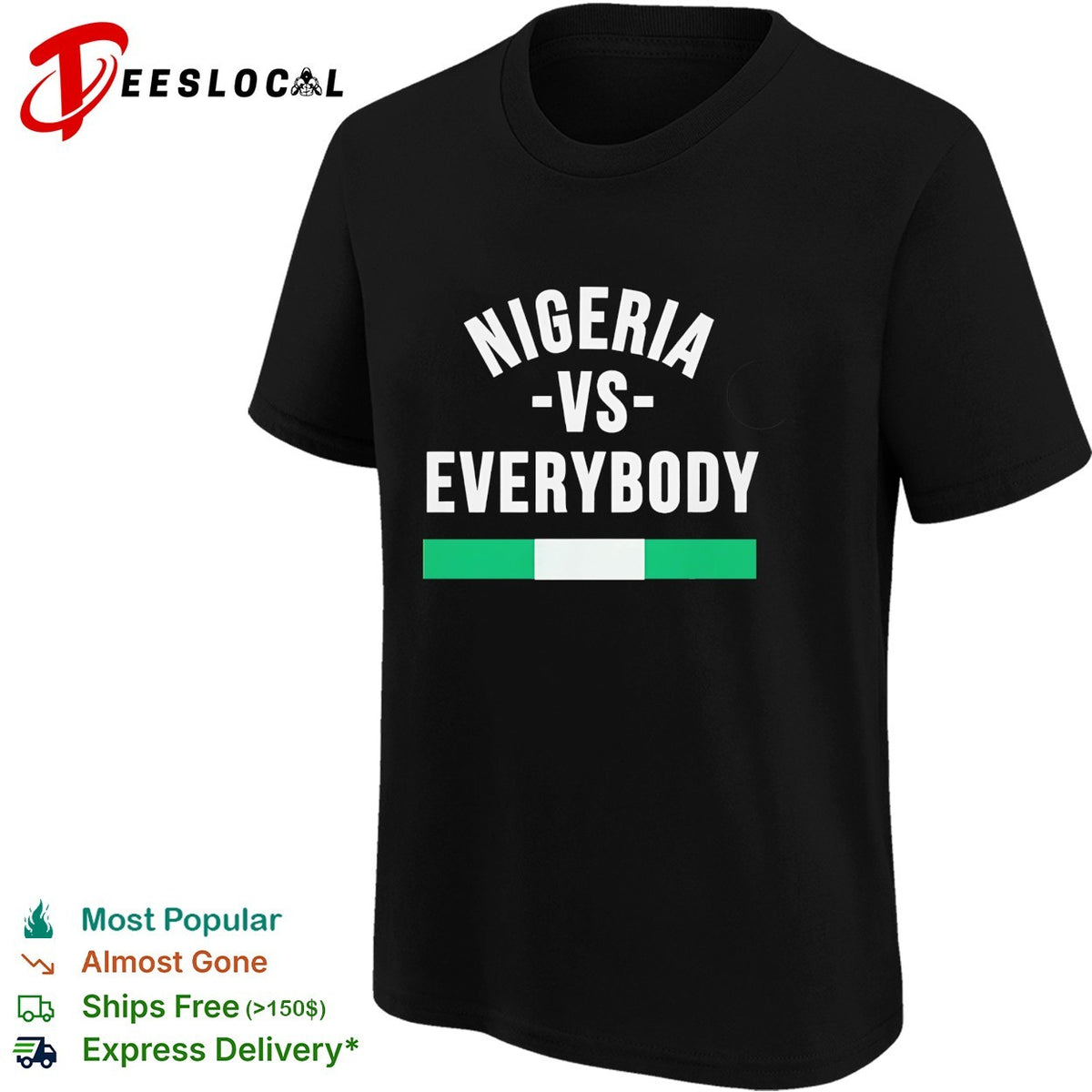 Nigeria vs everybody flag soccer pride shirt