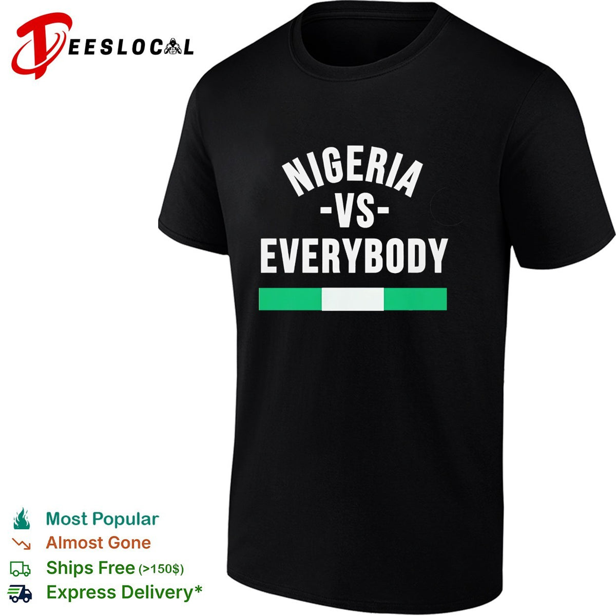 Nigeria vs everybody flag soccer pride shirt