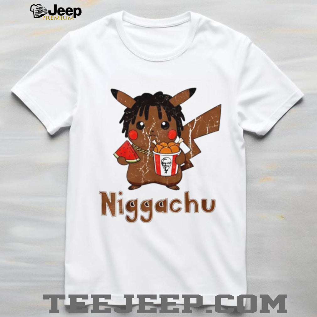 Niggachu Cartoon Mascot Fried Chicken Graphic T Shirt