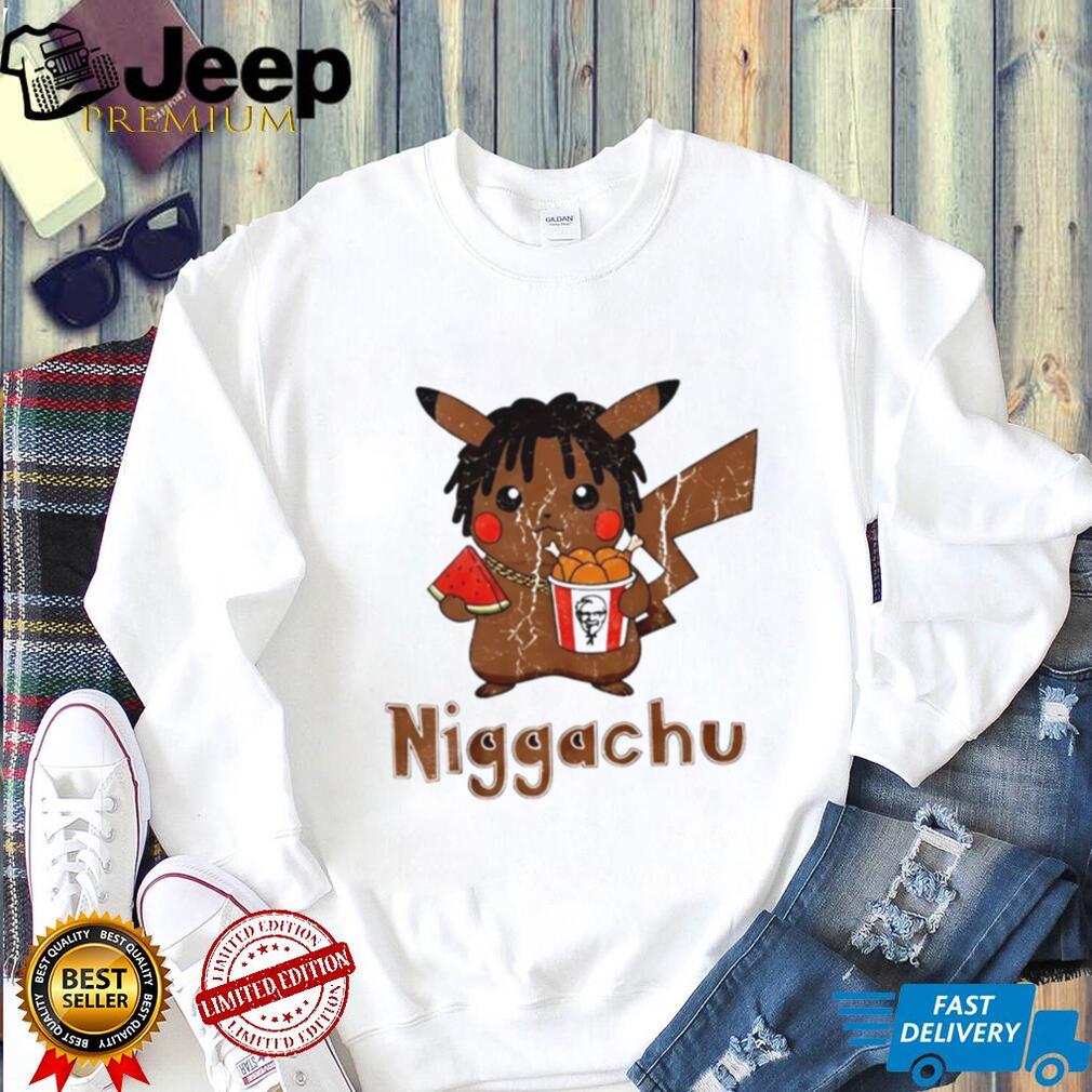 Niggachu Cartoon Mascot Fried Chicken Graphic T Shirt