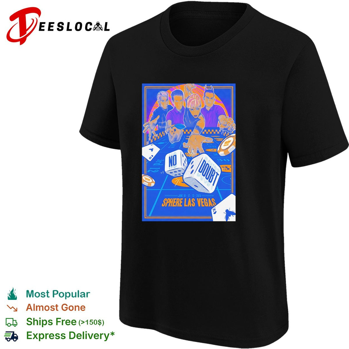 No Doubt Sphere Las Vegas concert poster shirt