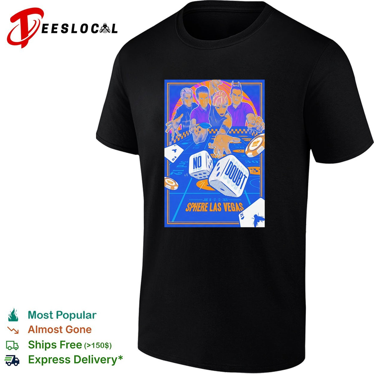 No Doubt Sphere Las Vegas concert poster shirt