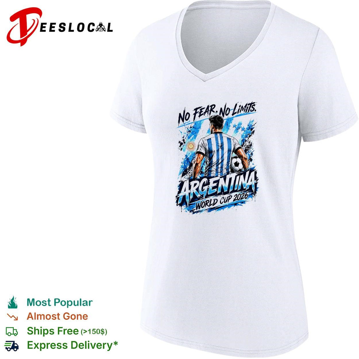 No fear no limits soccer player splash poster shirt