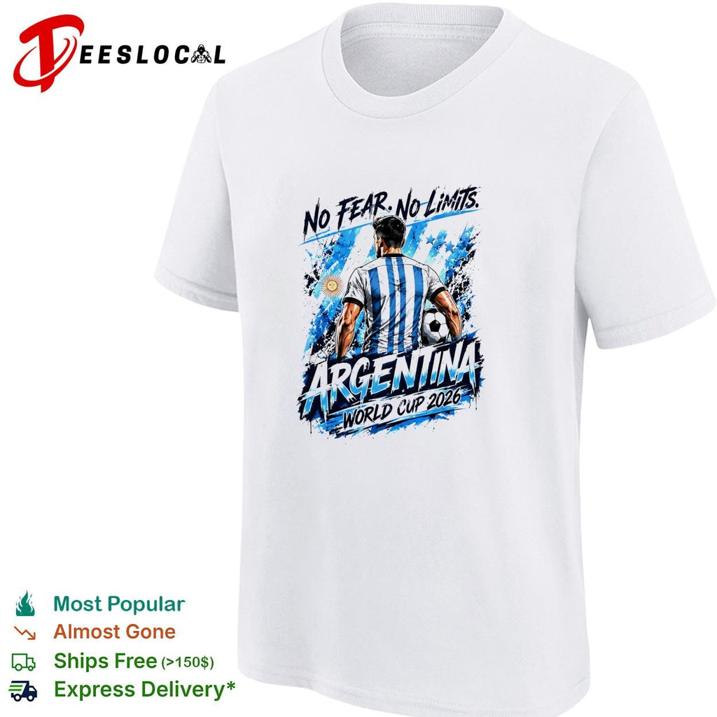 No fear no limits soccer player splash poster shirt