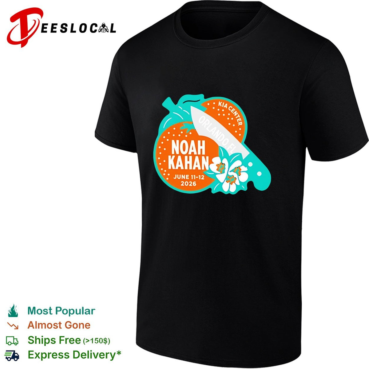 Noah Kahan Orlando FL June 12 2026 Event shirt