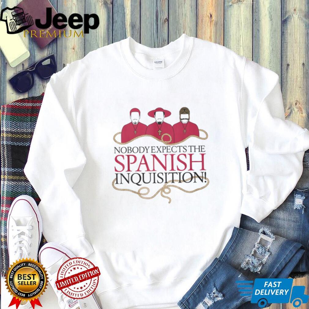 Nobody Expects The Spanish Inquisition Minimalist T Shirt Cardinal Trio