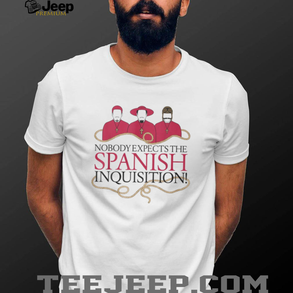 Nobody Expects The Spanish Inquisition Minimalist T Shirt Cardinal Trio