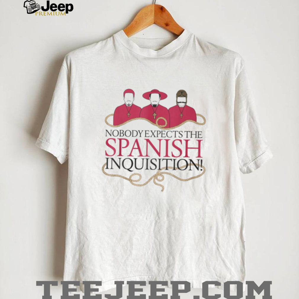 Nobody Expects The Spanish Inquisition Minimalist T Shirt Cardinal Trio