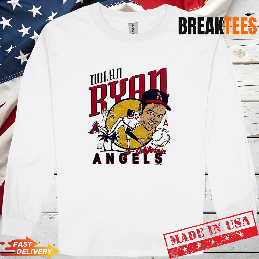 Nolan Ryan Los Angeles Angels Baseball Caricature Shirt