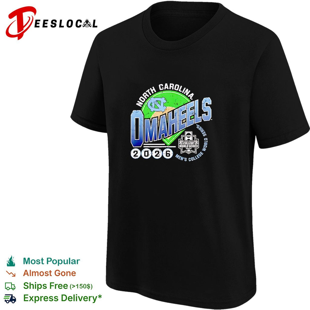 North Carolina Omaheels 2026 Men’s College World Series baseball distressed logo art shirt