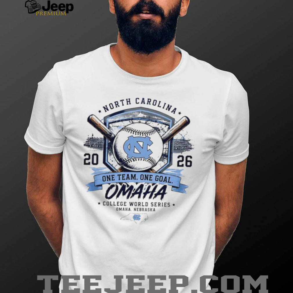 North Carolina Tar Heels 2026 MCWS Omaha Bound one team one goal shirt