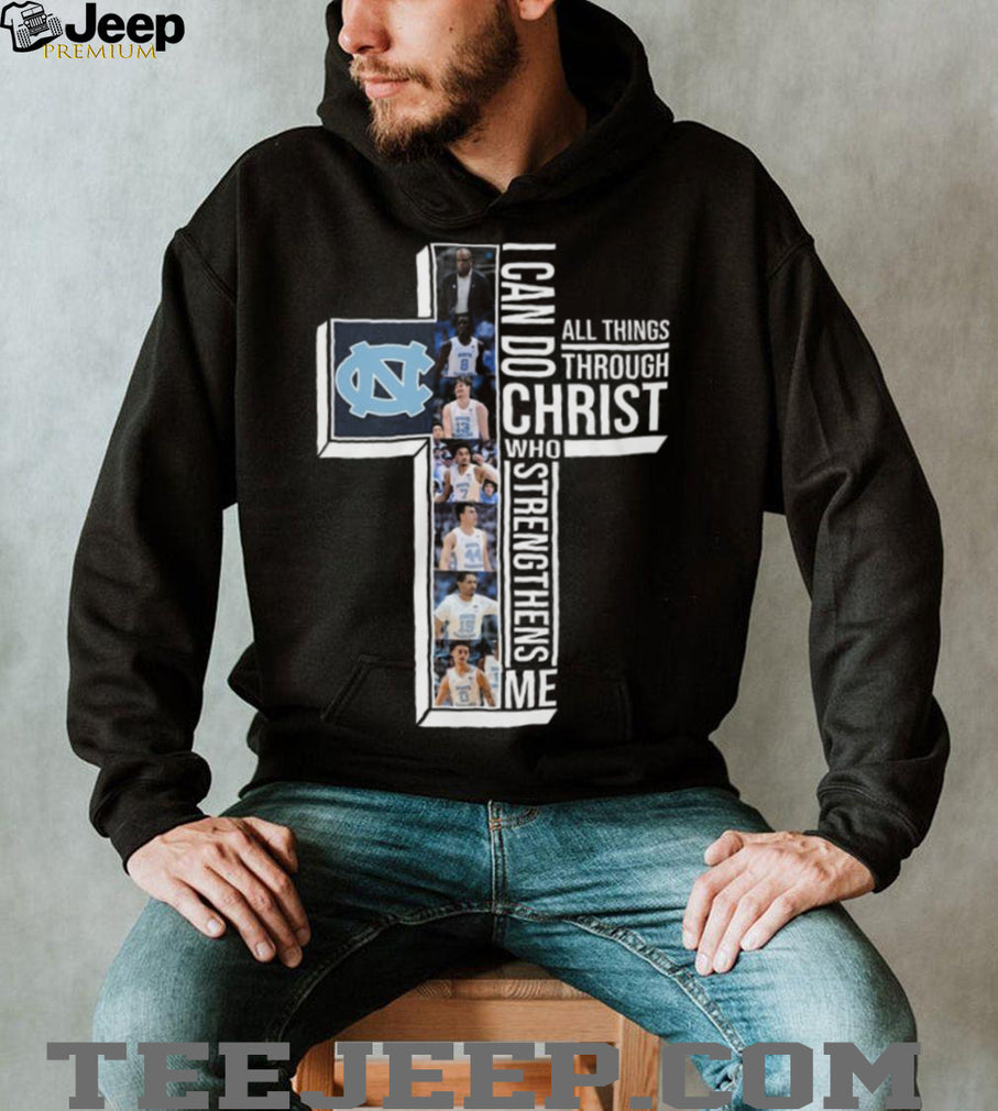 North Carolina Tar Heels Basketball I Can Do All Things Through Christ Shirt