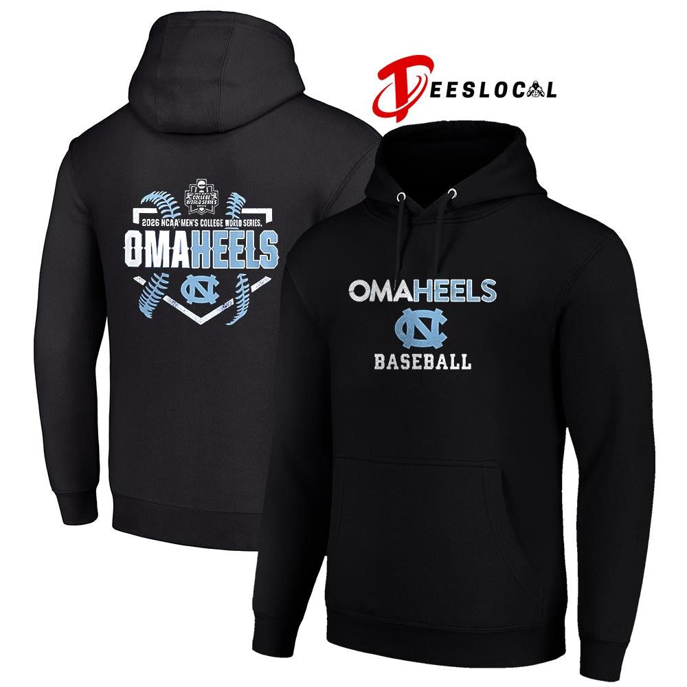 North Carolina Tar Heels College World Series Omaheels baseball logo shirt
