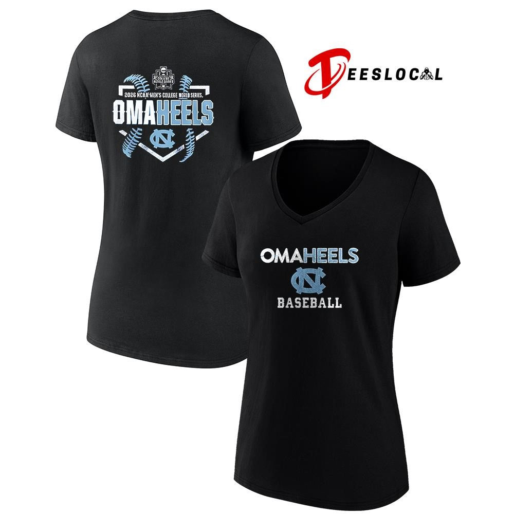 North Carolina Tar Heels College World Series Omaheels baseball logo shirt