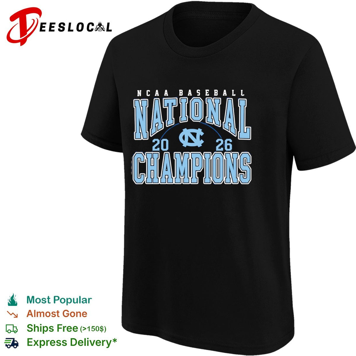 North Carolina Tar Heels NCAA Baseball National Champions 2026 shirt