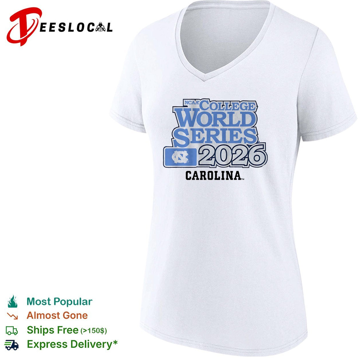 North Carolina Tar Heels NCAA College World Series 2026 Baseball Fan shirt