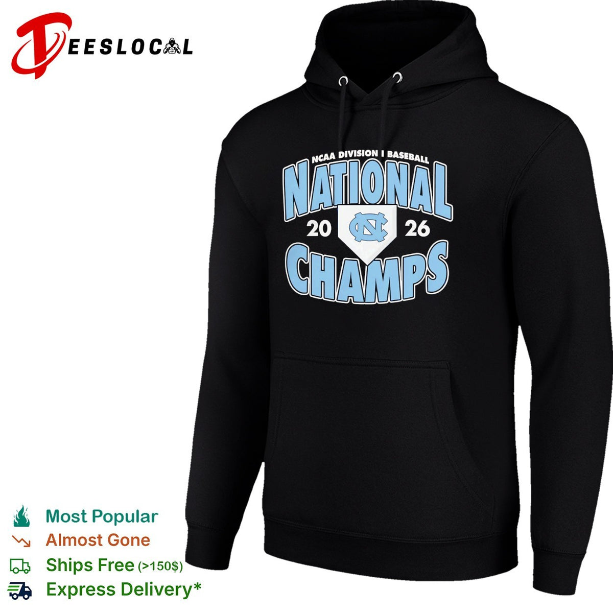 North Carolina Tar Heels NCAA Division I Baseball National Champs 2026 shirt