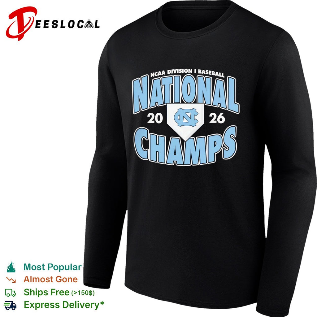 North Carolina Tar Heels NCAA Division I Baseball National Champs 2026 shirt
