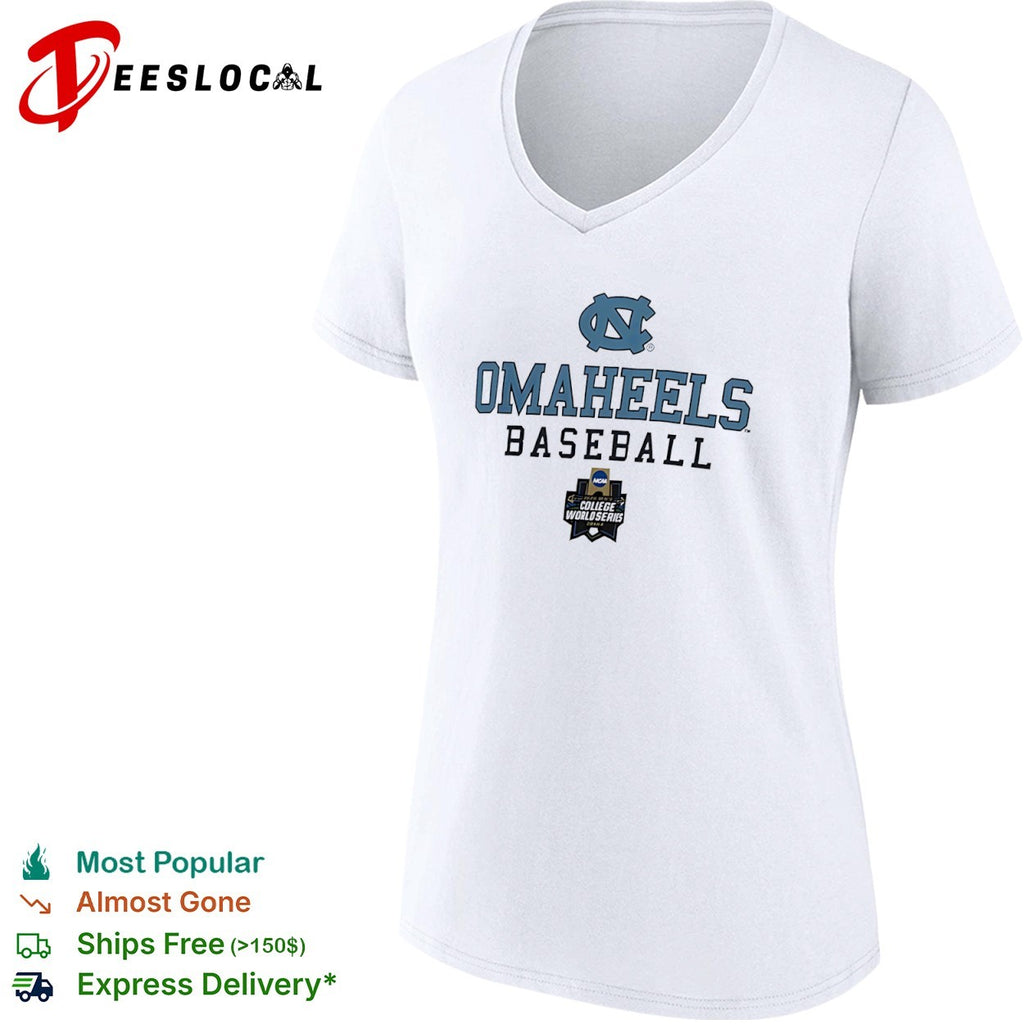 North Carolina Tar Heels OMAHEELS Baseball 2024 NCAA College World Series Omaha shirt