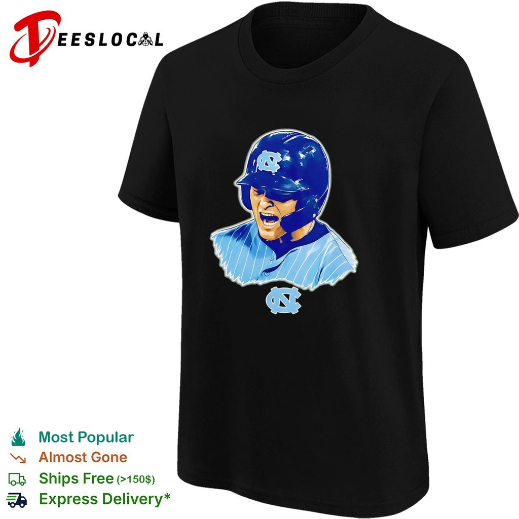 North Carolina Tar Heels yelling player UNC shirt