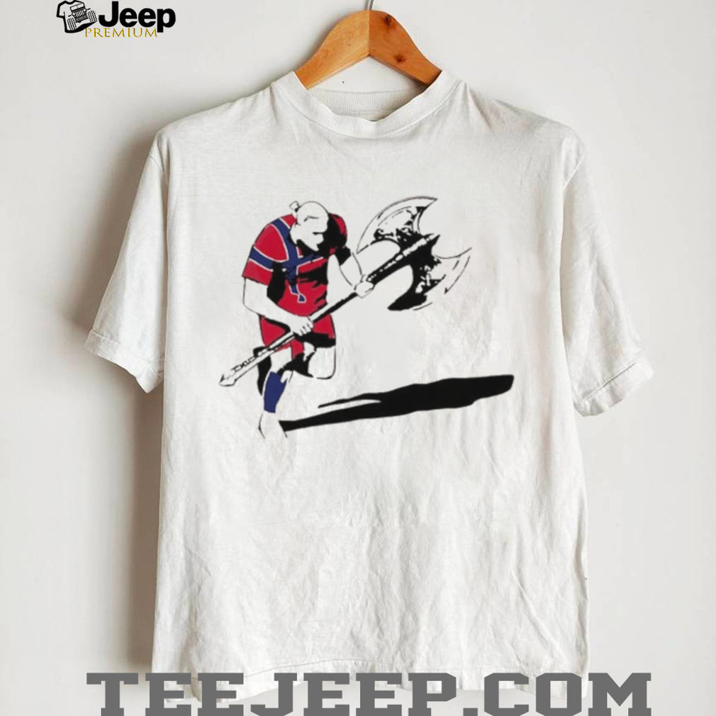 Norway Erling Haaland holding battle axe 2026 World Cup meme shirt